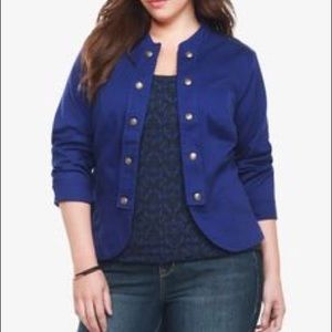 Torrid Blue Military Jacket